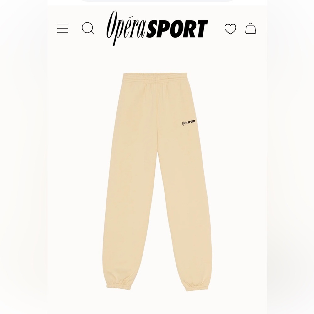 Opera Sport Unisex Sweatpants Ivory Comfy Relaxed Effortless Cozy sz 2/M